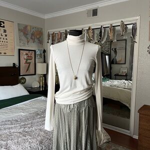 Madewell Cream Ribbed Turtleneck